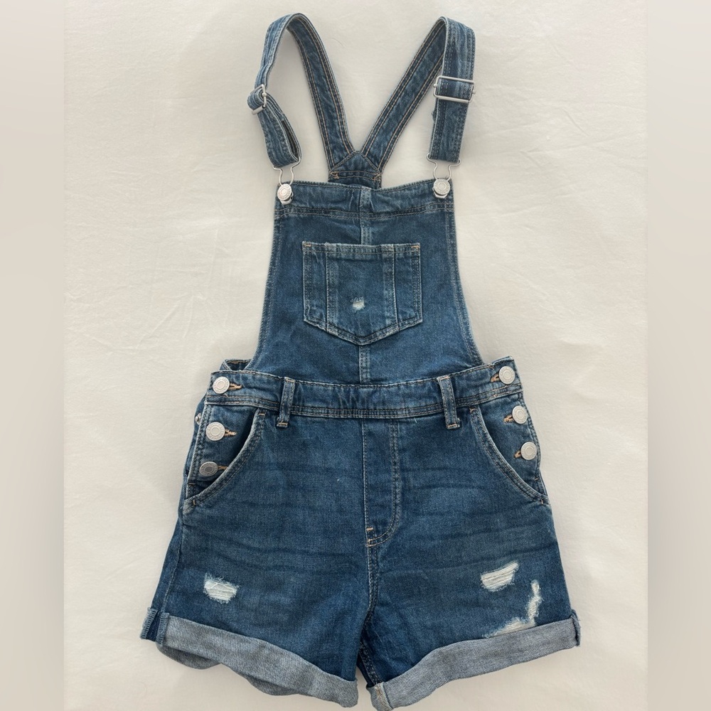 Girls’ H&M Denim Overall Shorts - Size 8